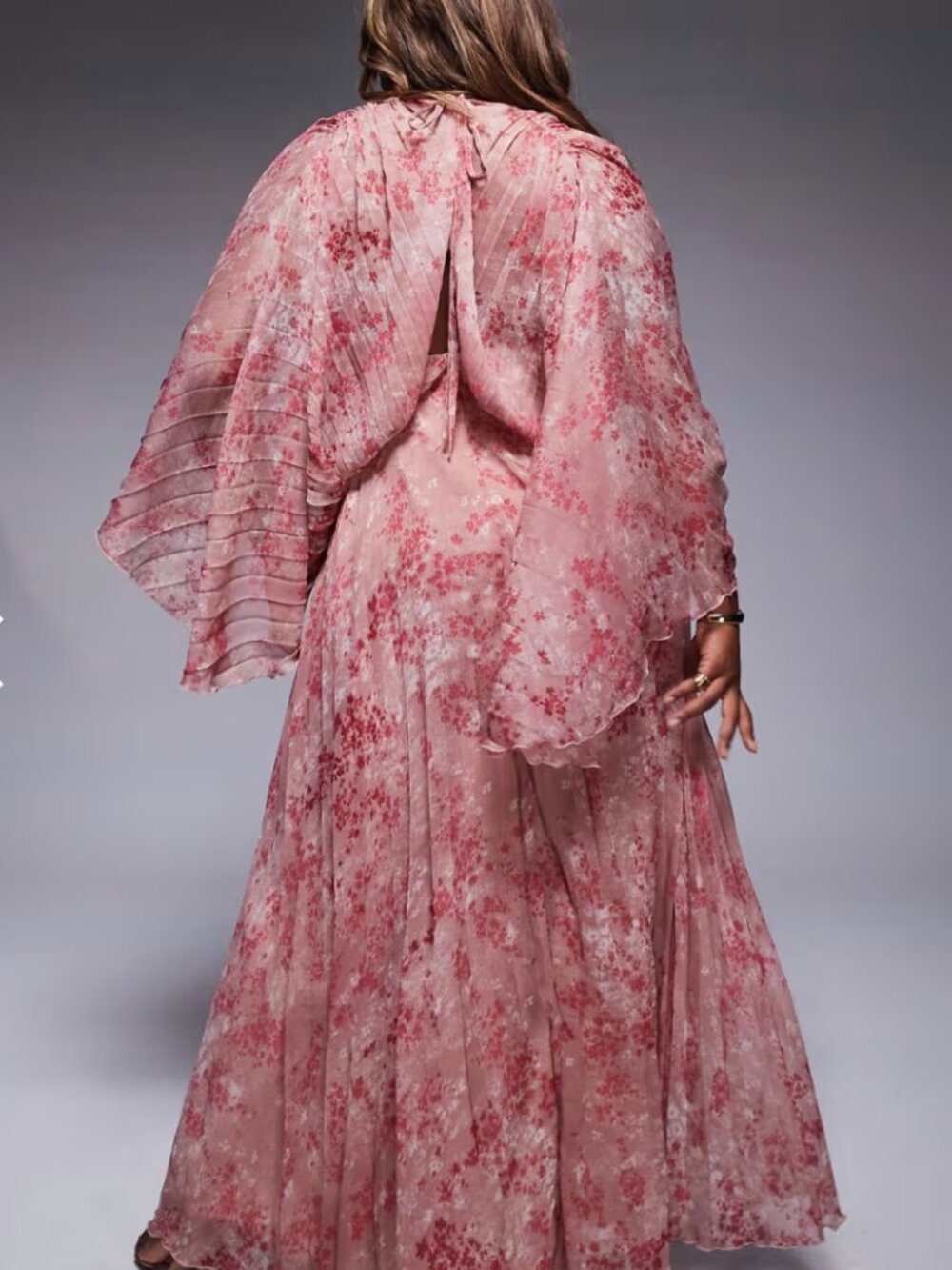 ASOS Curve Pink Floral Maxi Dress - Picture 2 of 3